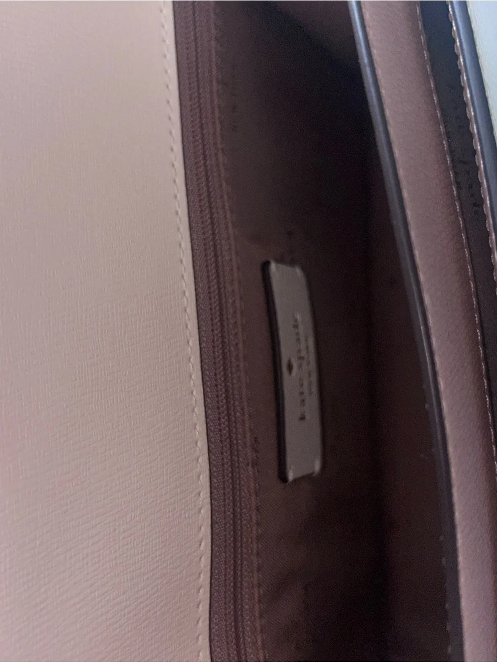 kate spade Two-Tone Taupe, Dark Taupe and White Shoulder Bag